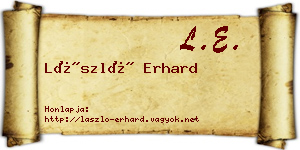László Erhard névjegykártya